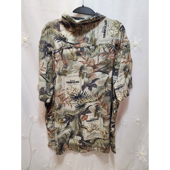 CROFT & BARROW MENS XL GREEN SHIRT TROPICAL VACATION PARADISE BEACH RESORT ALOHA - Picture 10 of 12